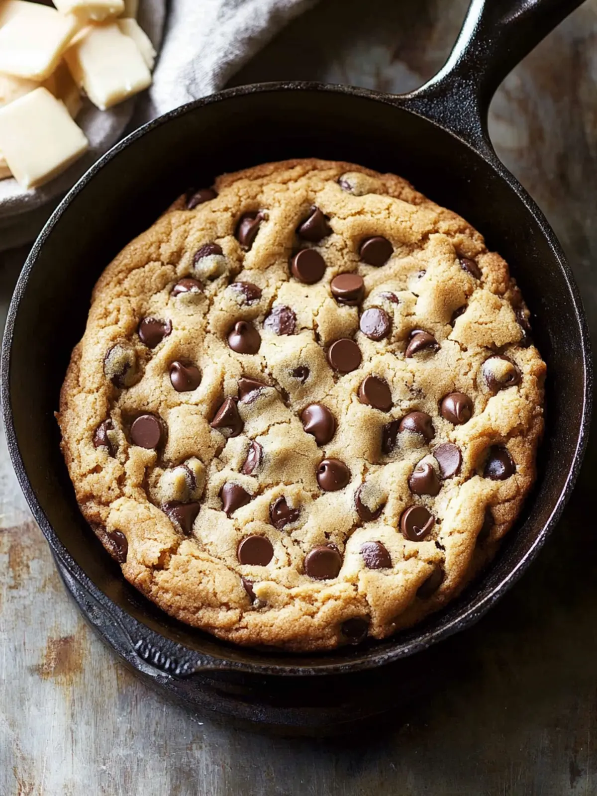 Decadent Chocolate Chip Skillet Cookie You Can't Resist 3 Chocolate Chip Skillet Cookie