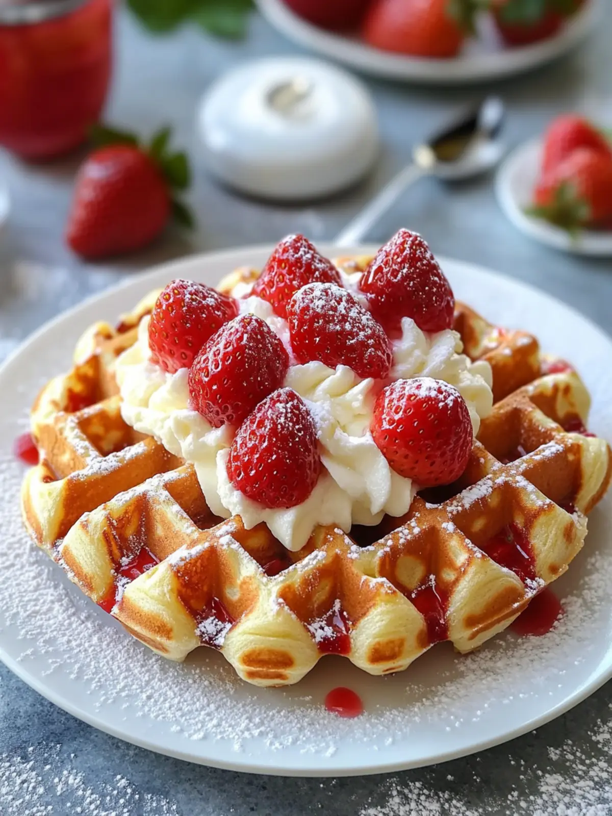 Irresistible Strawberry Cheesecake Stuffed Waffles Recipe 4 Strawberry Cheesecake Stuffed Waffles