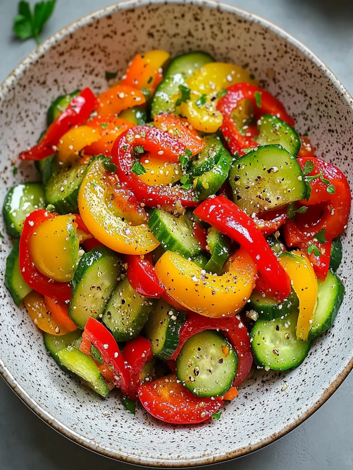 Vibrant Cucumber & Bell Pepper Salad in Just 10 Minutes 4 Cucumber & Bell Pepper Salad