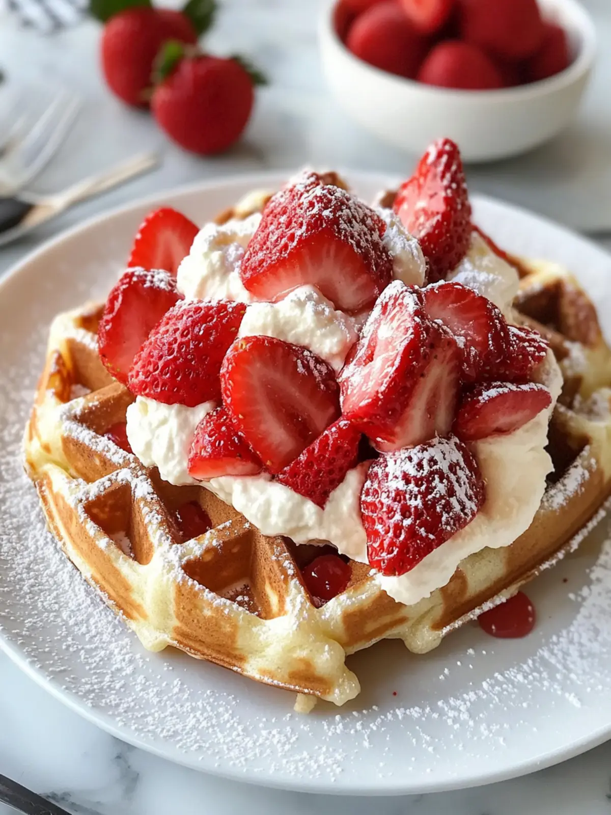 Irresistible Strawberry Cheesecake Stuffed Waffles Recipe 5 Strawberry Cheesecake Stuffed Waffles