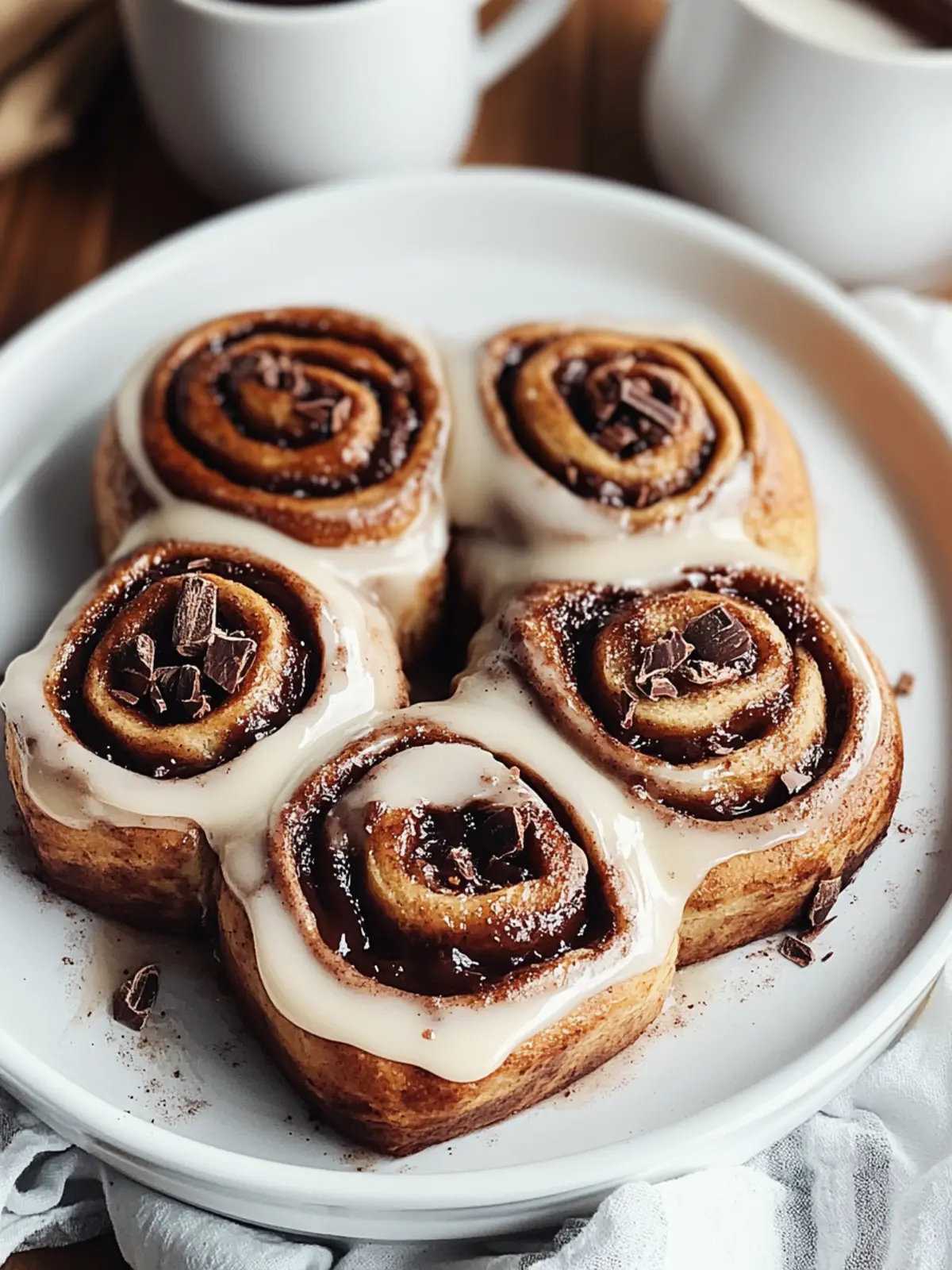 Irresistible Chocolate Cinnamon Rolls: Soft, Sweet Bliss 4 Chocolate Cinnamon Rolls