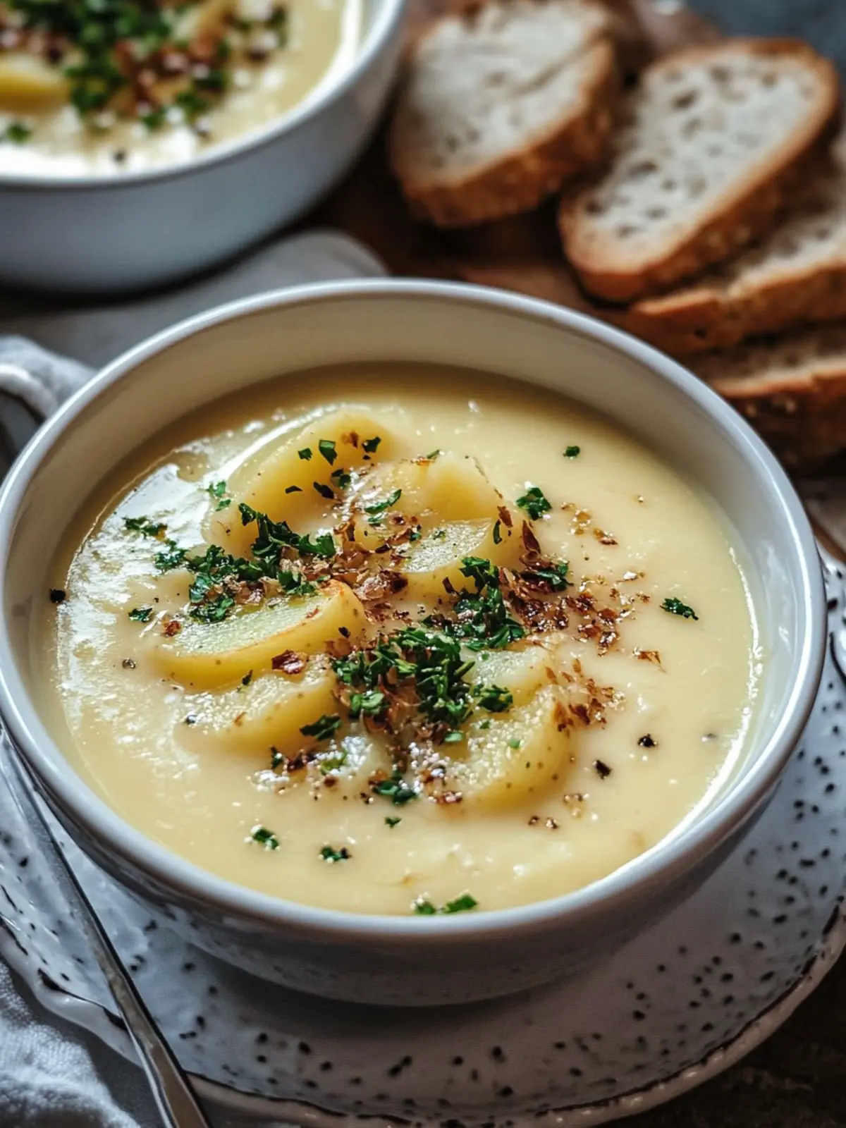 Creamy Cheddar Garlic Potato Soup for Cozy Nights In 4 Creamy Cheddar Garlic Potato Soup