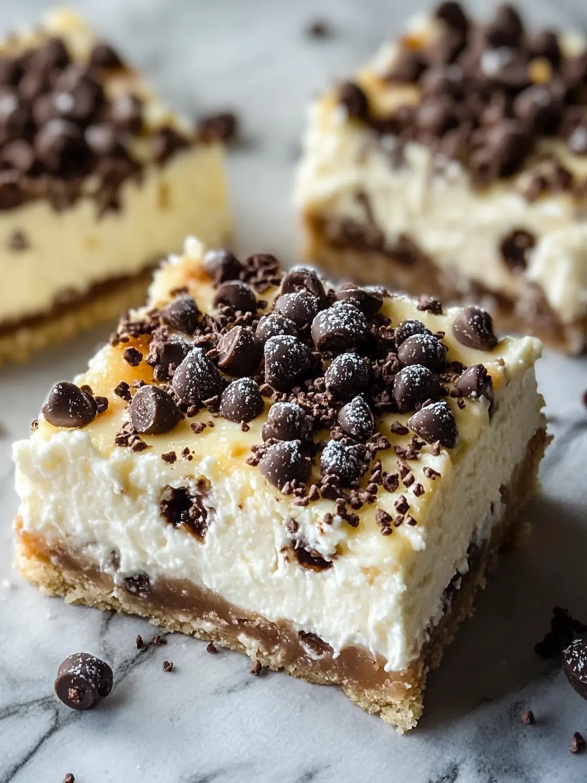 Creamy Cannoli Cheesecake Bars: A Sweet Twist to Savor 3 Cannoli Cheesecake Bars