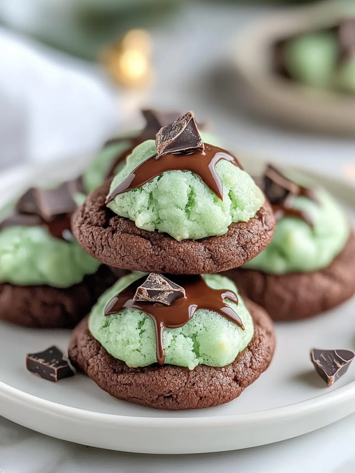 Mint Chocolate Kiss Blossom Cookies for Festive Cheer 4 Mint Chocolate Kiss Blossom Cookies