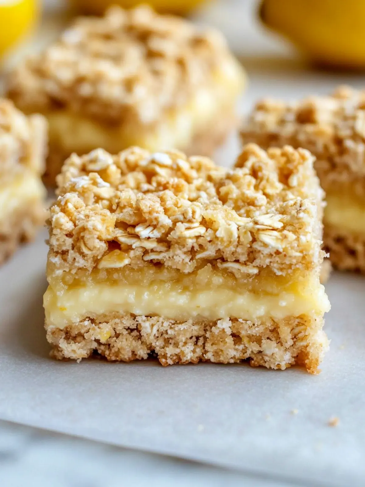 Lemon Oatmeal Crumble Bars: Tangy Treats for Sweet Moments 3 Lemon Oatmeal Crumble Bars