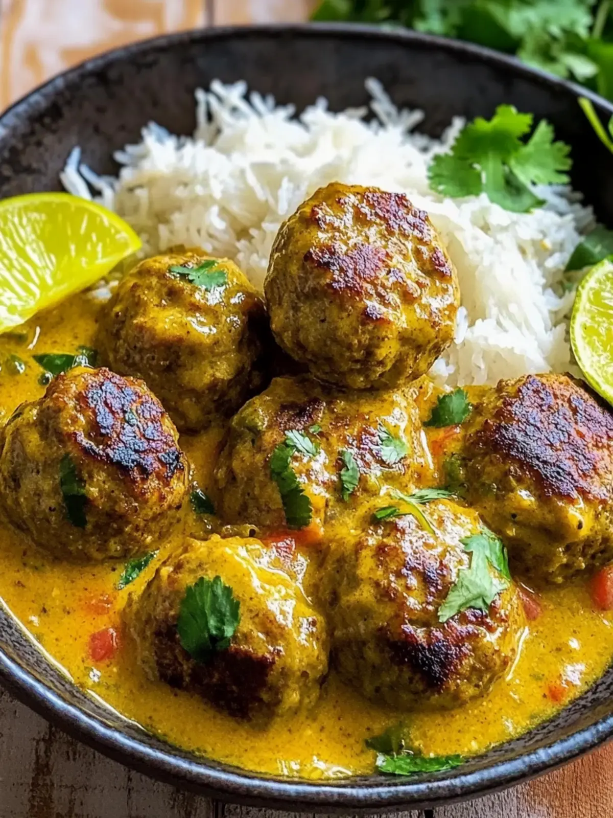Jerk Meatballs in Coconut Curry Sauce for a Tropical Feast 2 Jerk Meatballs In Coconut Curry Sauce