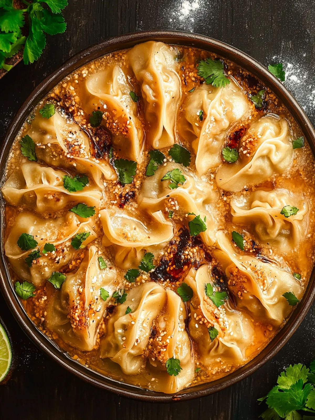 Savory Baked Dumplings in a Creamy Curry Sauce 2 Baked Dumplings
