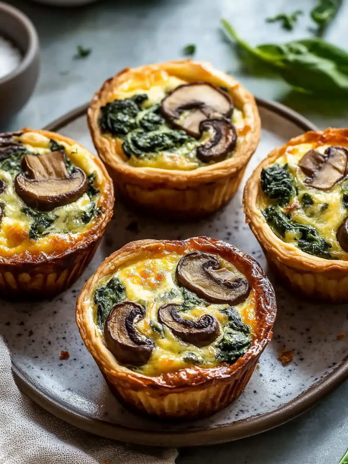 Savory Spinach and Mushroom Quiche Muffins for Busy Mornings 4 Spinach and Mushroom Quiche Muffins