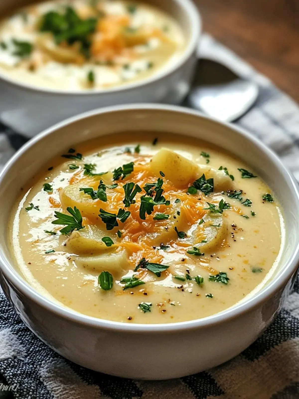 Creamy Cheddar Garlic Potato Soup for Cozy Nights In 5 Creamy Cheddar Garlic Potato Soup