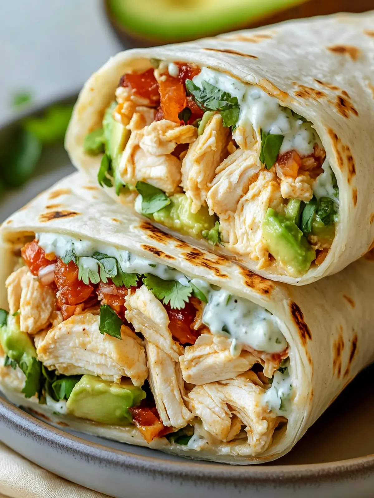 Savor Flavorful Chicken Avocado Ranch Burritos in Minutes 3 Chicken Avocado Ranch Burritos