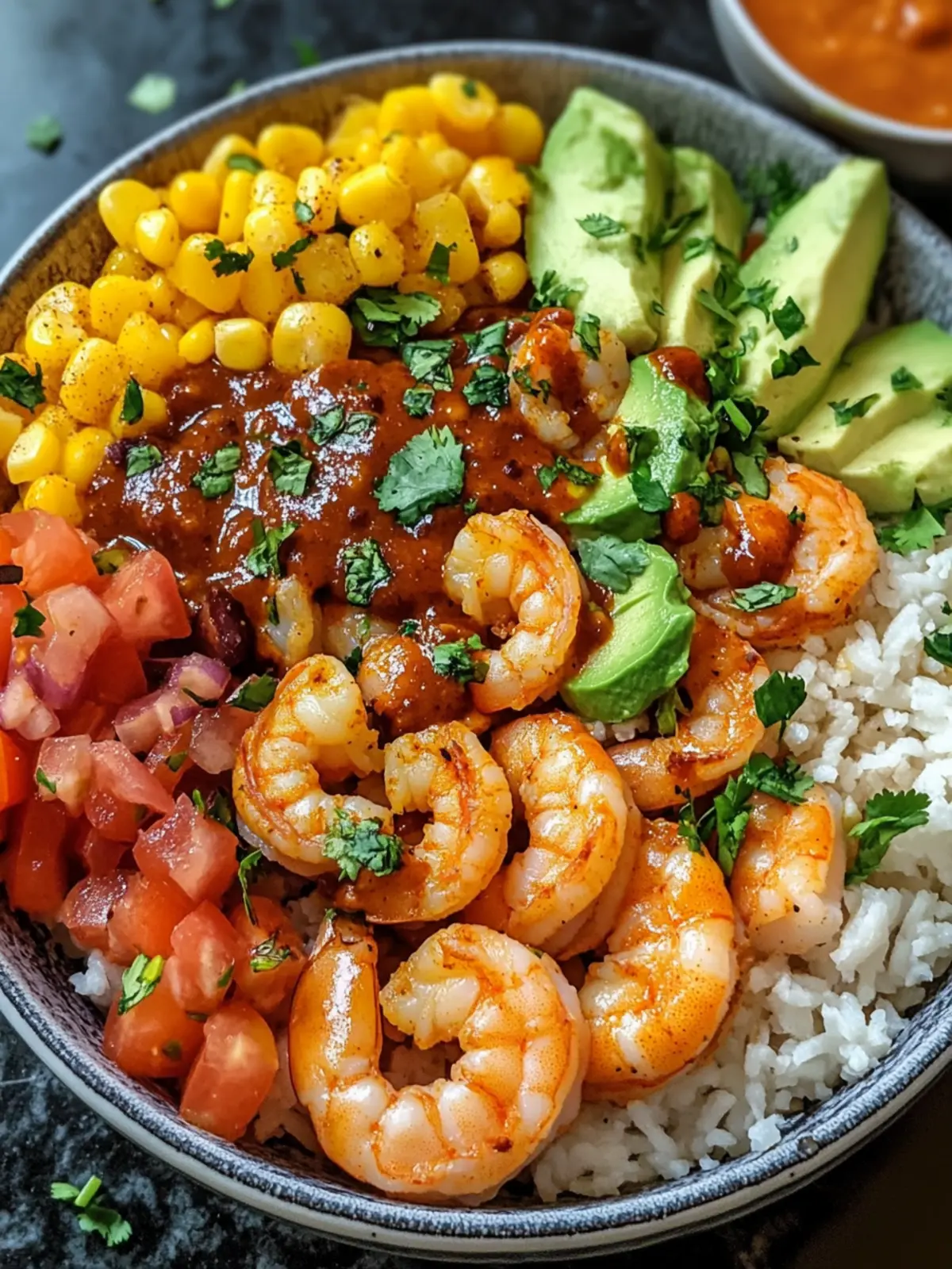 Delicious Shrimp Burrito Bowl with Chipotle Sauce in Minutes 3 Shrimp Burrito Bowl with Chipotle Sauce