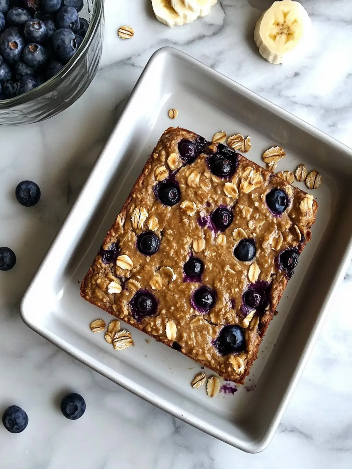 High Protein Banana Blueberry Baked Oatmeal for Energizing Mornings 5 High Protein Banana Bread Blueberry Baked Oatmeal