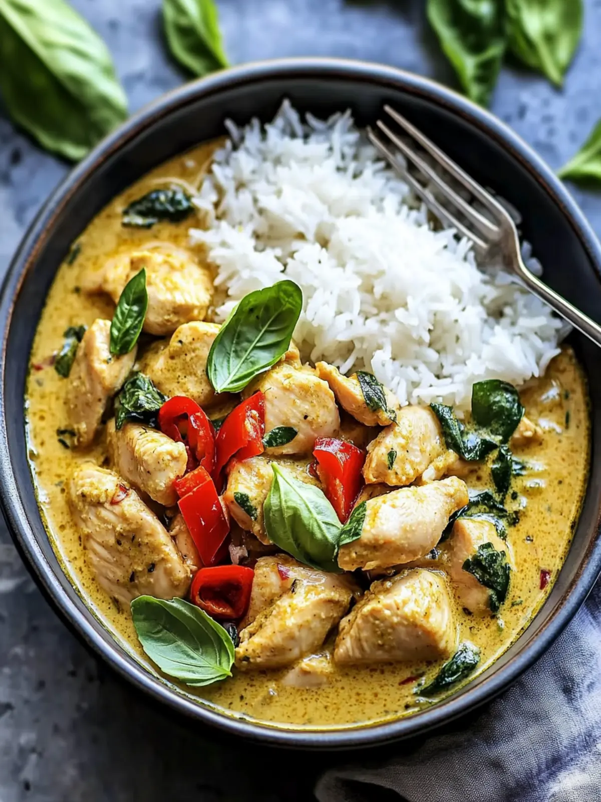 Savory Basil Chicken with Coconut Curry Sauce for Family Nights 4 Basil Chicken with Coconut Curry Sauce