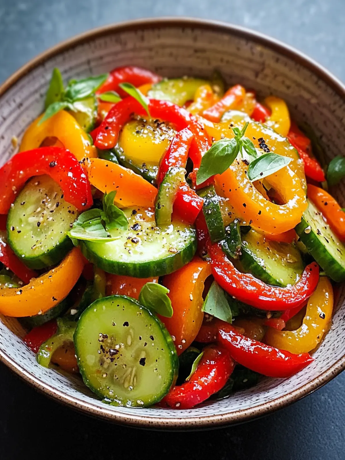 Vibrant Cucumber & Bell Pepper Salad in Just 10 Minutes 5 Cucumber & Bell Pepper Salad