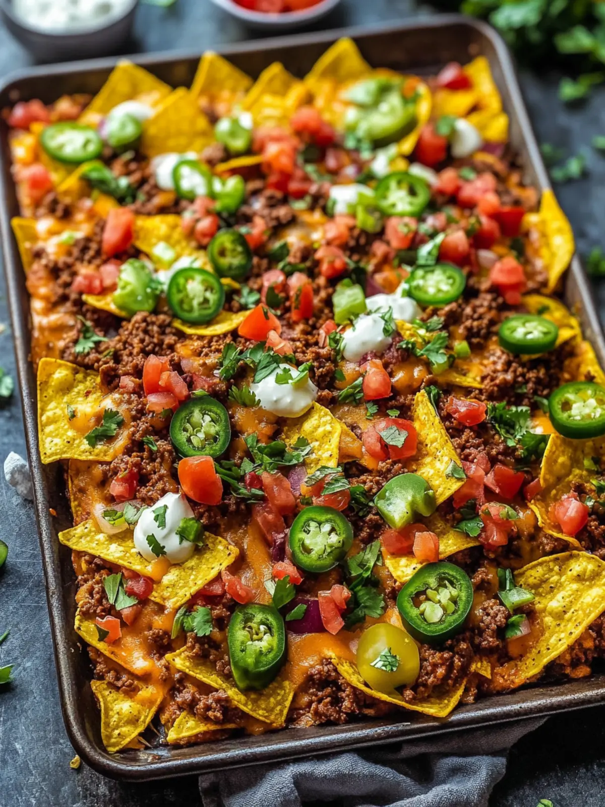 Ultimate Sheet Pan Nachos with Ground Beef for Game Day Fun 4 Sheet Pan Nachos Ground Beef