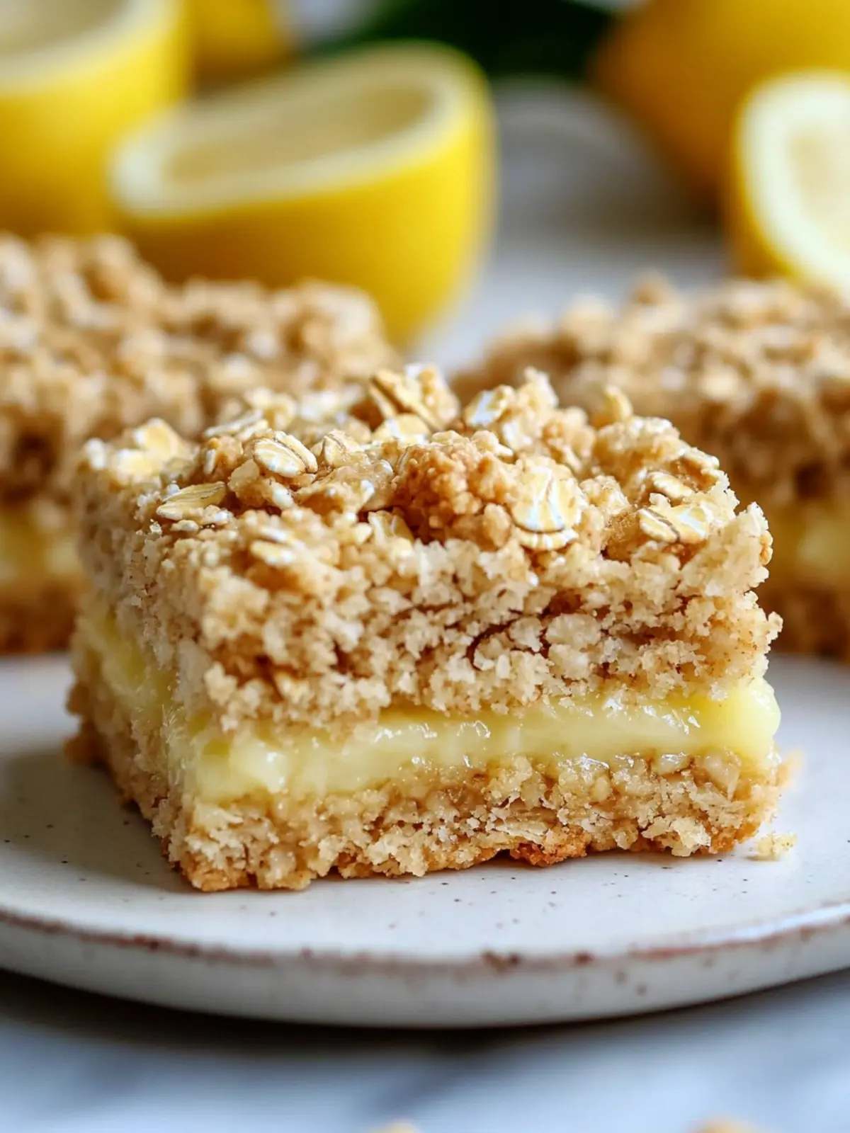 Lemon Oatmeal Crumble Bars: Tangy Treats for Sweet Moments 4 Lemon Oatmeal Crumble Bars