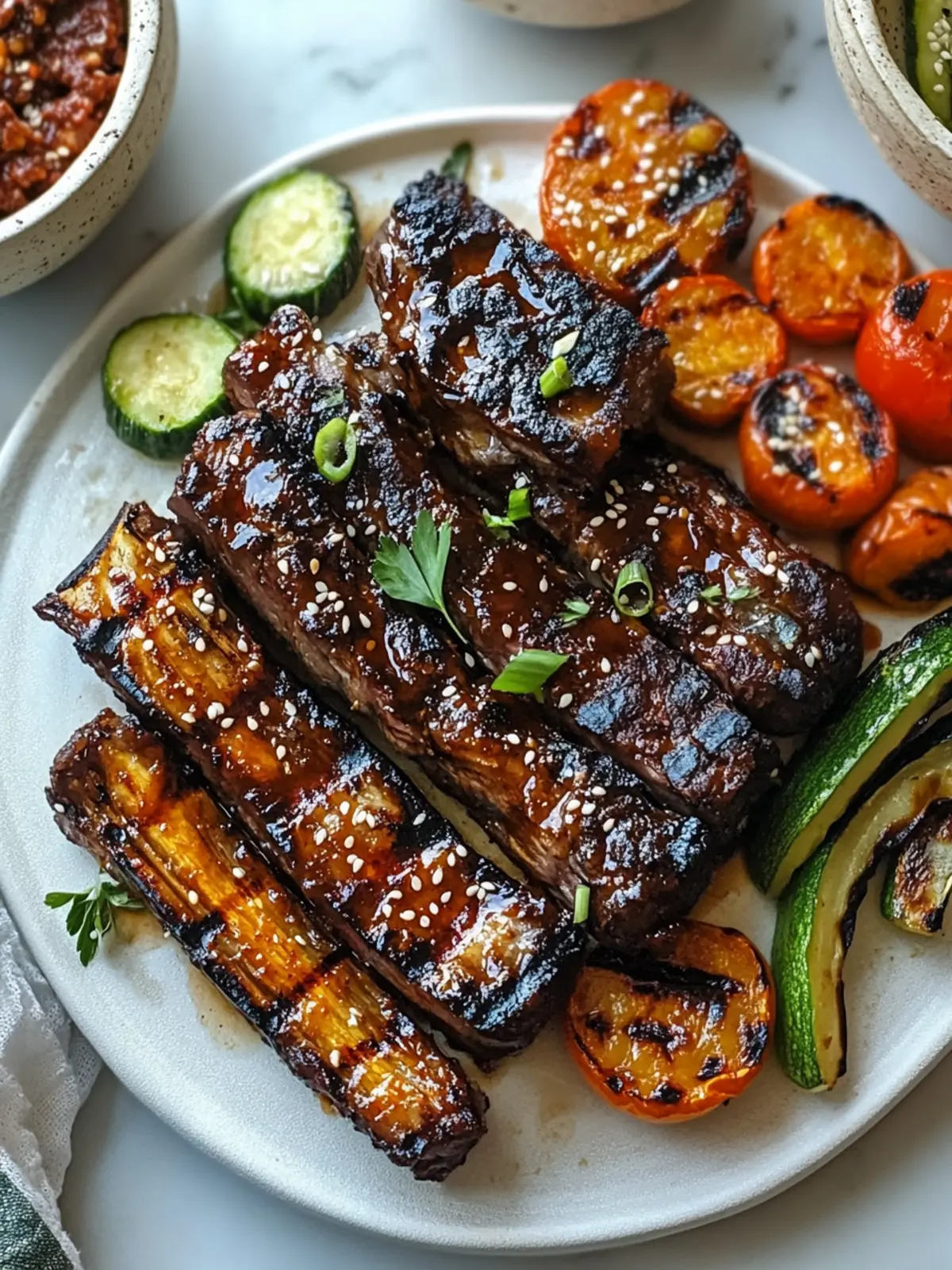 Savor Korean BBQ Flanken Short Ribs with Grilled Veggies 3 Korean BBQ Flanken Short Ribs with Grilled Veggies