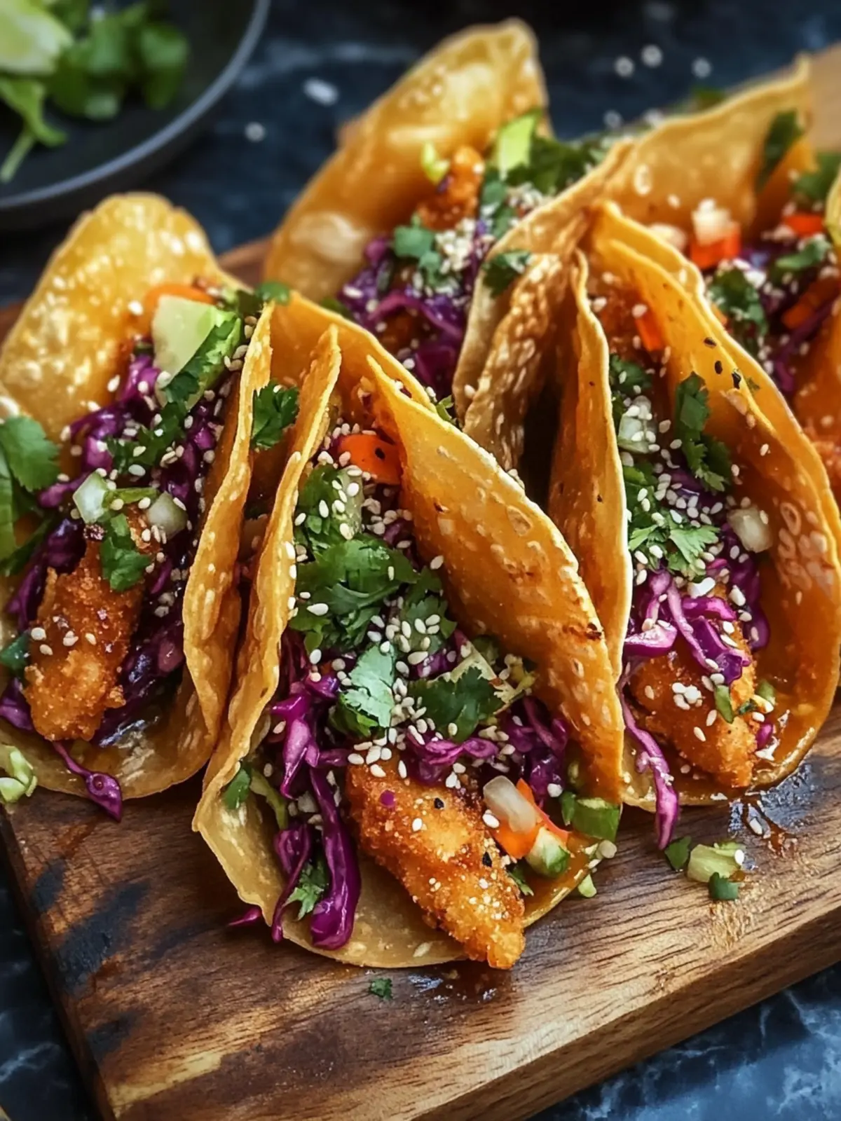 Crispy Chicken Wonton Tacos with Asian Slaw You’ll Love 2 Crispy Chicken Wonton Tacos with Asian Slaw