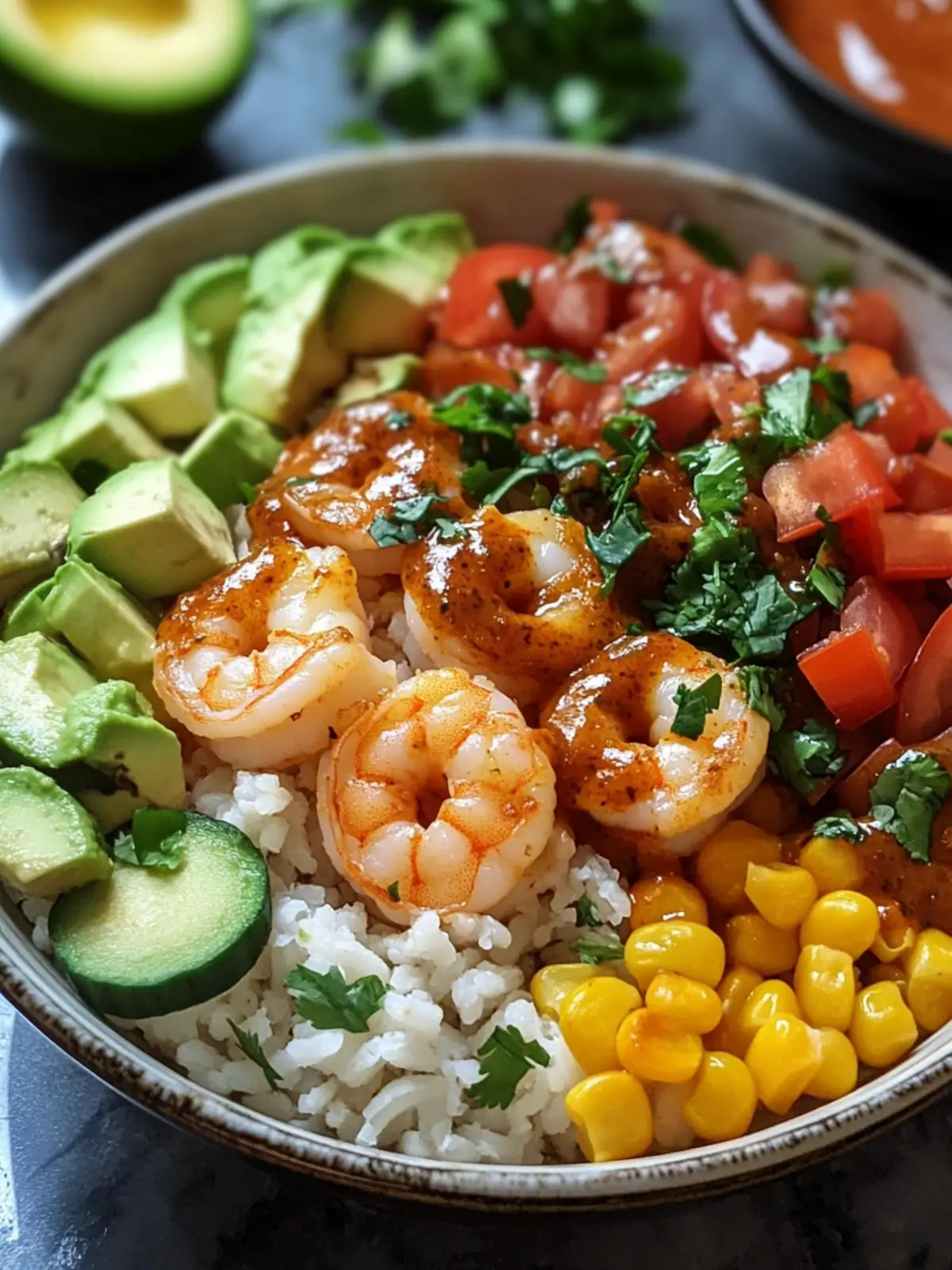 Delicious Shrimp Burrito Bowl with Chipotle Sauce in Minutes 5 Shrimp Burrito Bowl with Chipotle Sauce