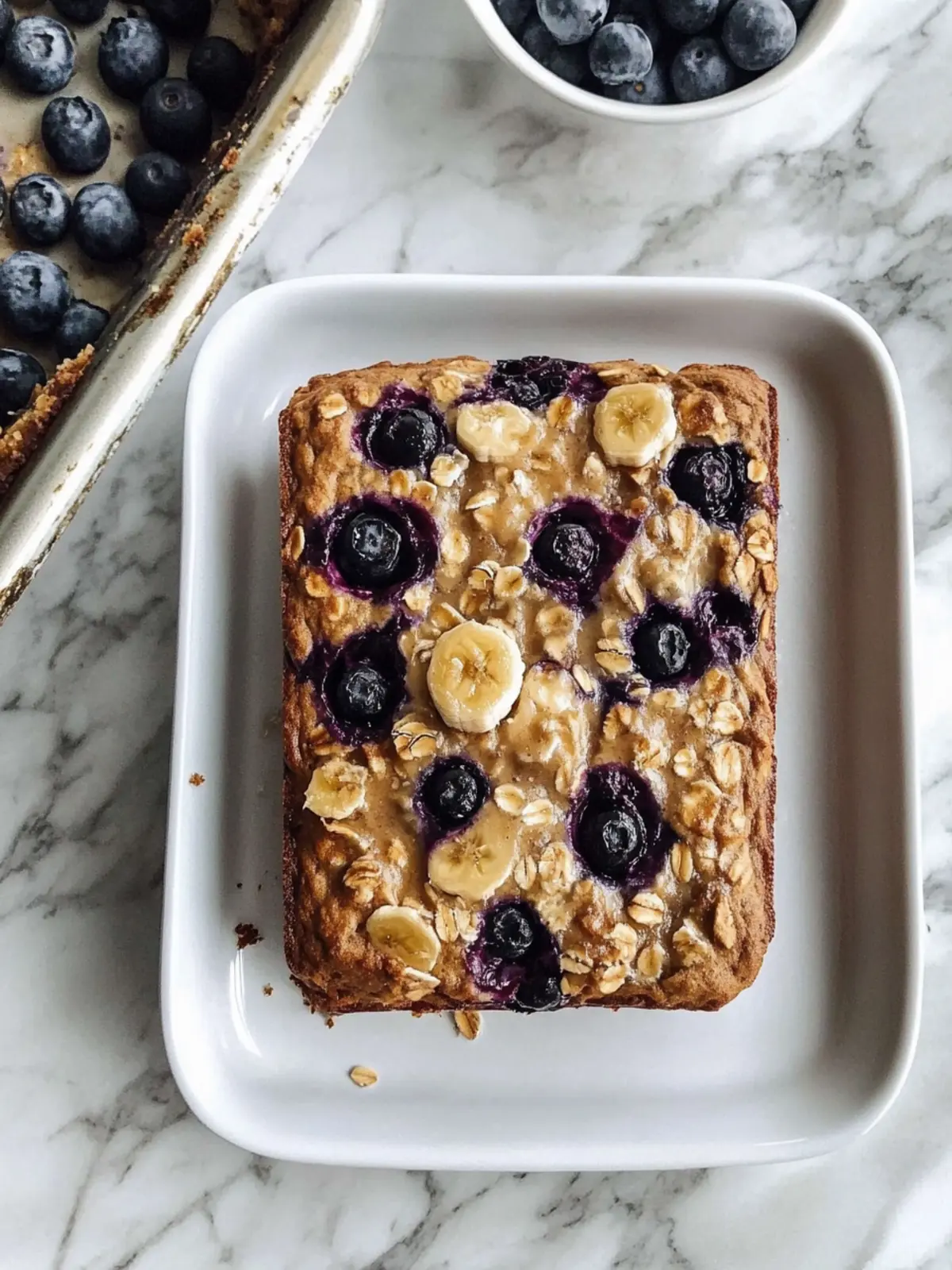 High Protein Banana Blueberry Baked Oatmeal for Energizing Mornings 2 High Protein Banana Bread Blueberry Baked Oatmeal