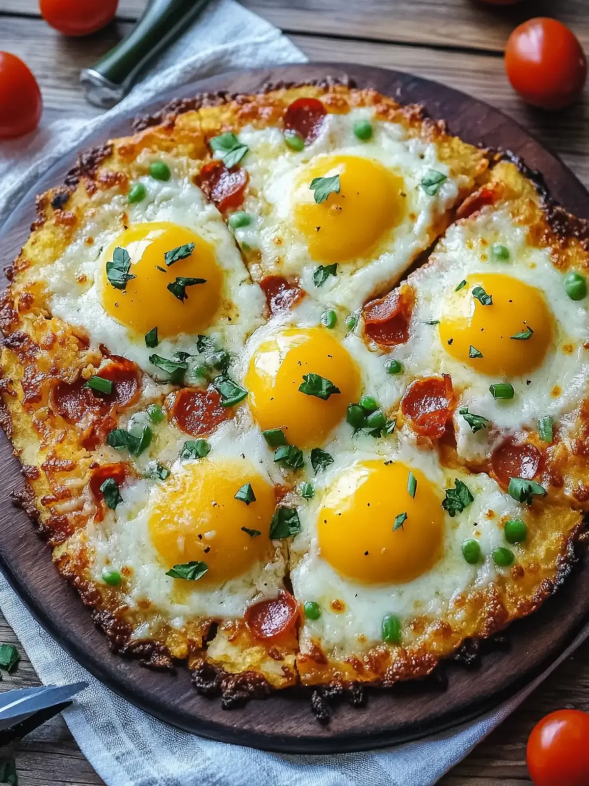 Savor Breakfast Pizza on a Crispy Hash Brown Crust Today 2 Breakfast Pizza Hash Brown Crust