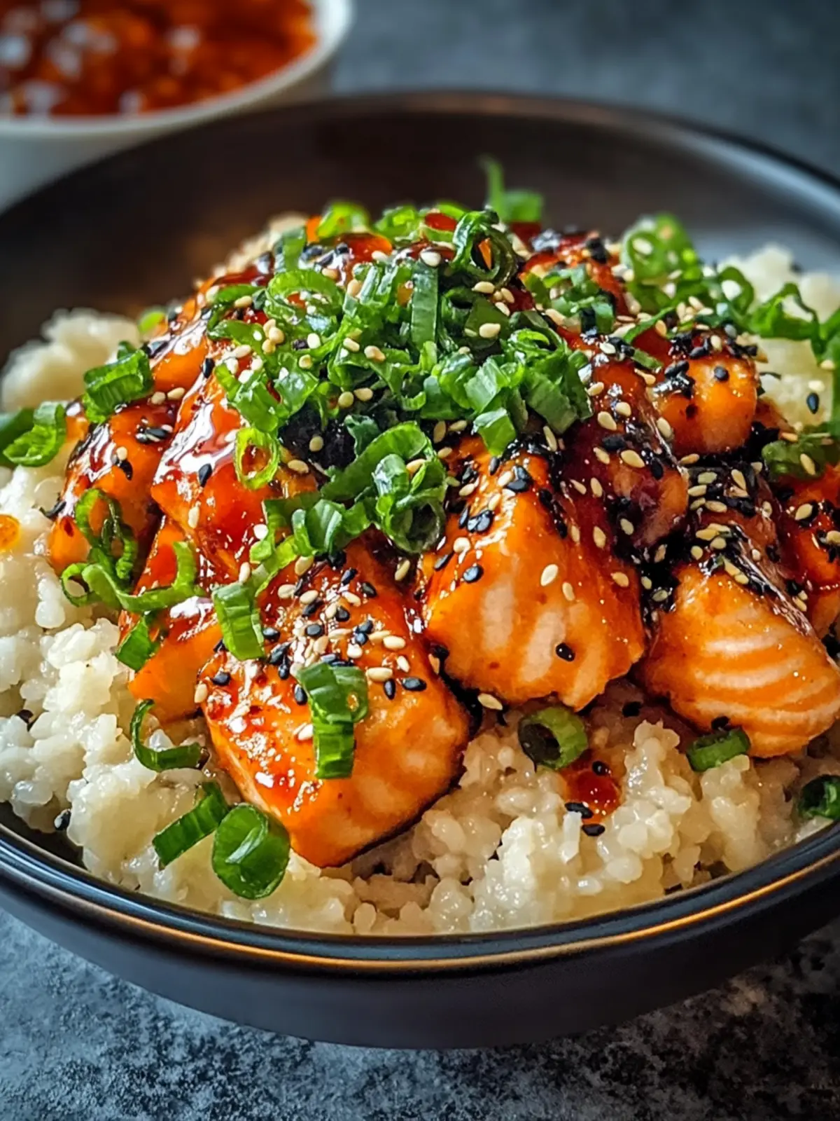 Spicy Honey Sriracha Salmon Bowl for a Quick, Flavorful Dinner 5 Honey Sriracha Salmon Bowl