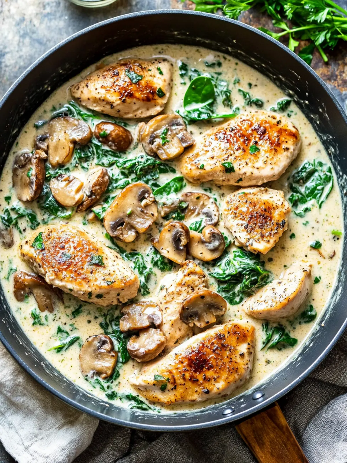 Creamy Spinach Mushroom Chicken for Heartwarming Family Dinners 2 Creamy Spinach Mushroom Chicken