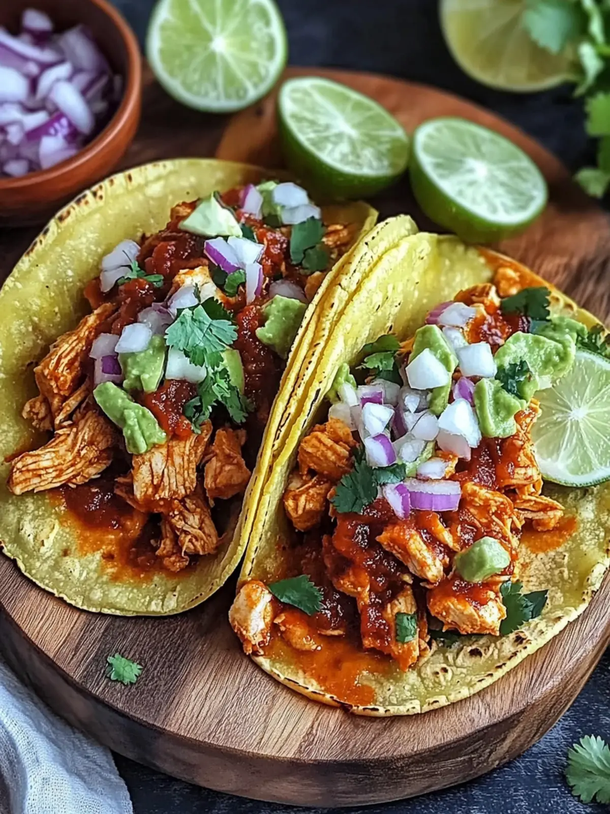 Savory Chicken Tinga Tacos with Smoky Chipotle Bliss 3 Chicken Tinga Tacos
