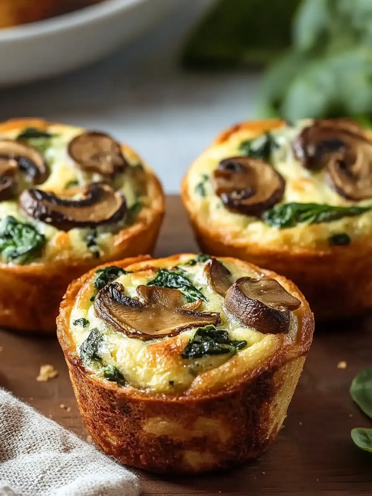 Savory Spinach and Mushroom Quiche Muffins for Busy Mornings 3 Spinach and Mushroom Quiche Muffins