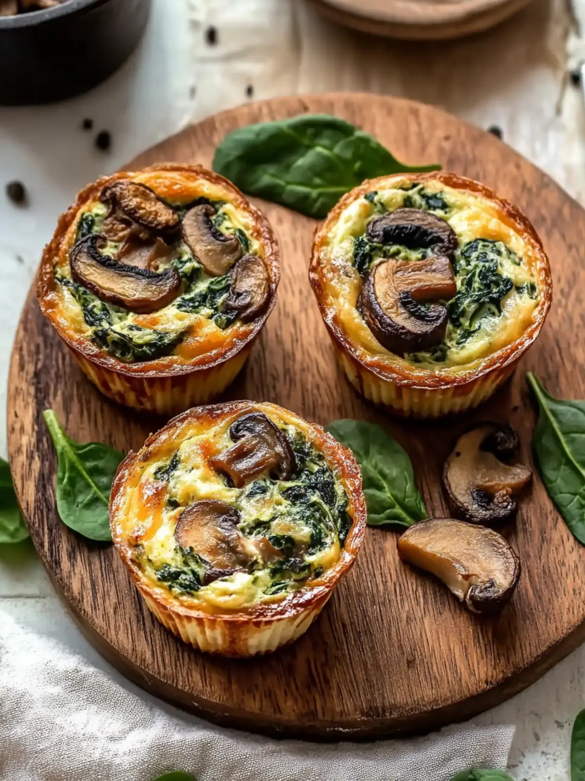 Savory Spinach and Mushroom Quiche Muffins for Busy Mornings 5 Spinach and Mushroom Quiche Muffins