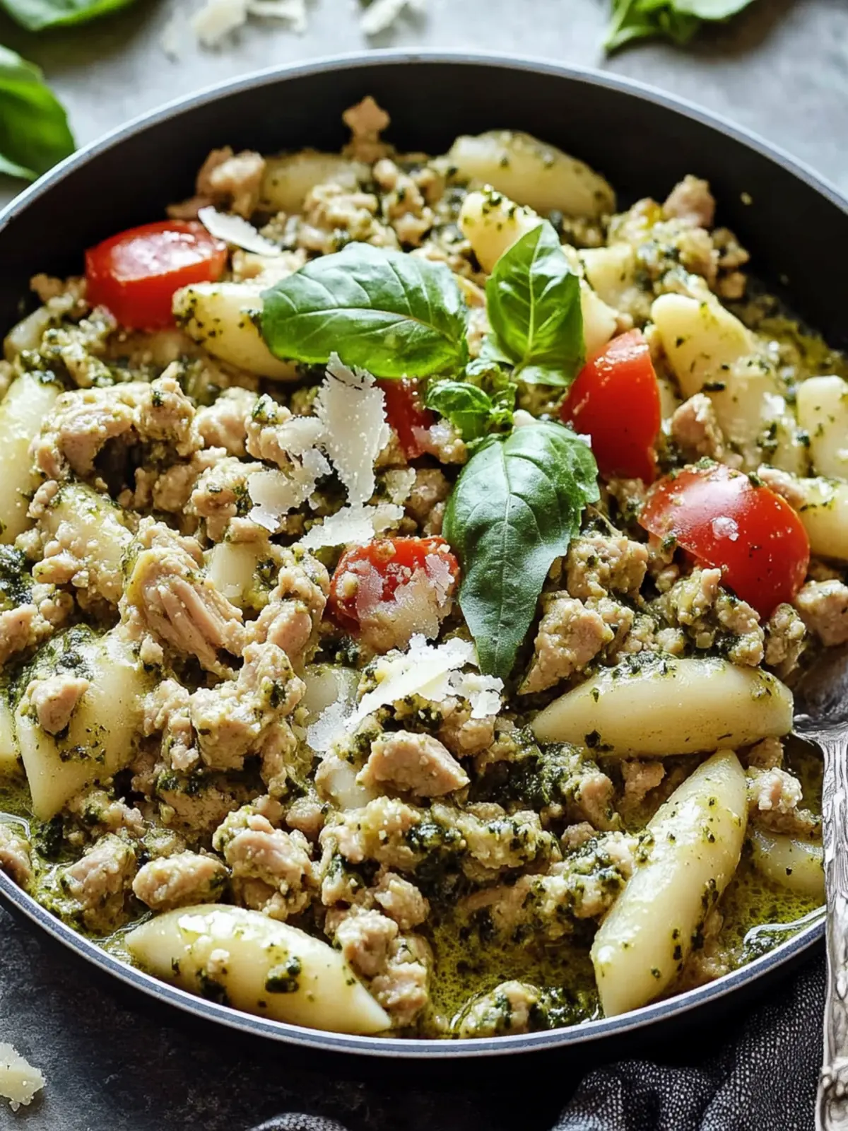 Creamy Pesto Ground Turkey Skillet: Your New Dinner Obsession 4 Creamy Pesto Ground Turkey Skillet r