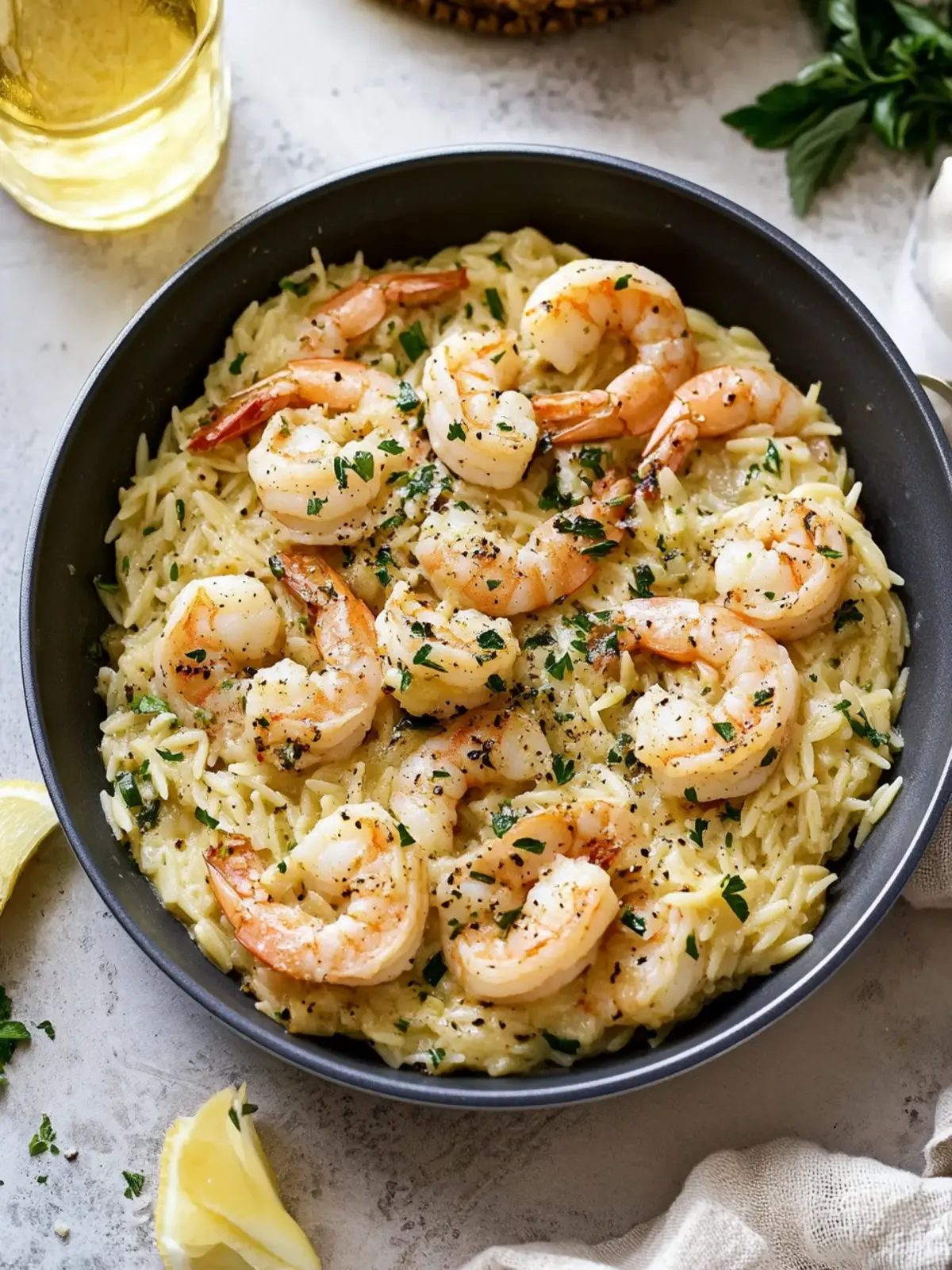 One Pot Garlic Butter Shrimp and Orzo for Cozy Nights 2 One Pot Garlic Butter Shrimp and Orzo