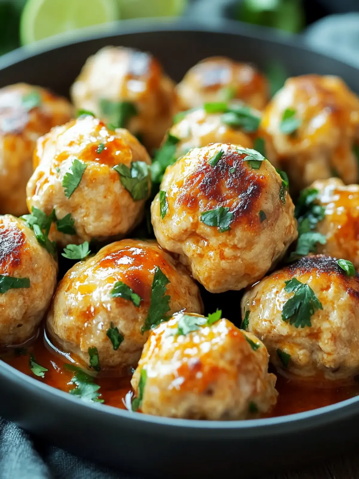 Savory Thai Baked Chicken Meatballs for Healthy Indulgence 3 Thai Baked Chicken Meatballs