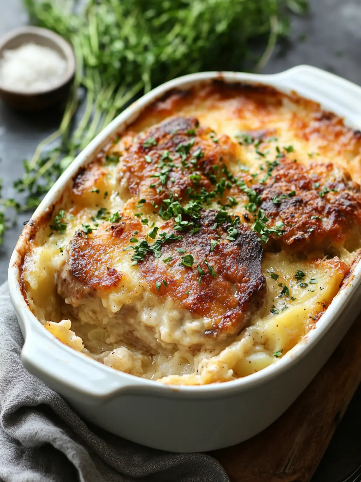 Savory Smothered Pork Chop Scalloped Potato Casserole Delight 4 Smothered Pork Chop Scalloped Potato Casserole