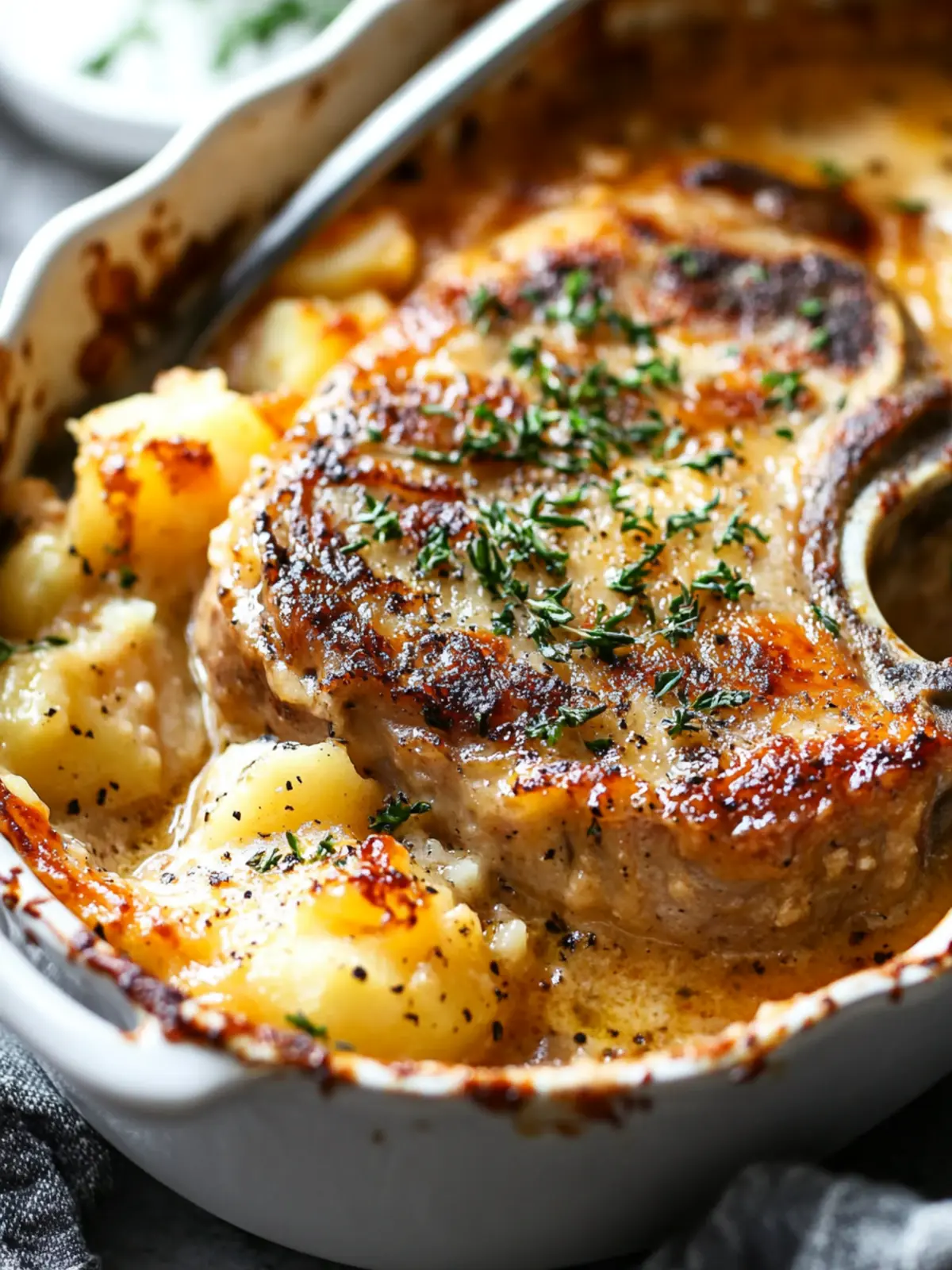 Savory Smothered Pork Chop Scalloped Potato Casserole Delight 3 Smothered Pork Chop Scalloped Potato Casserole