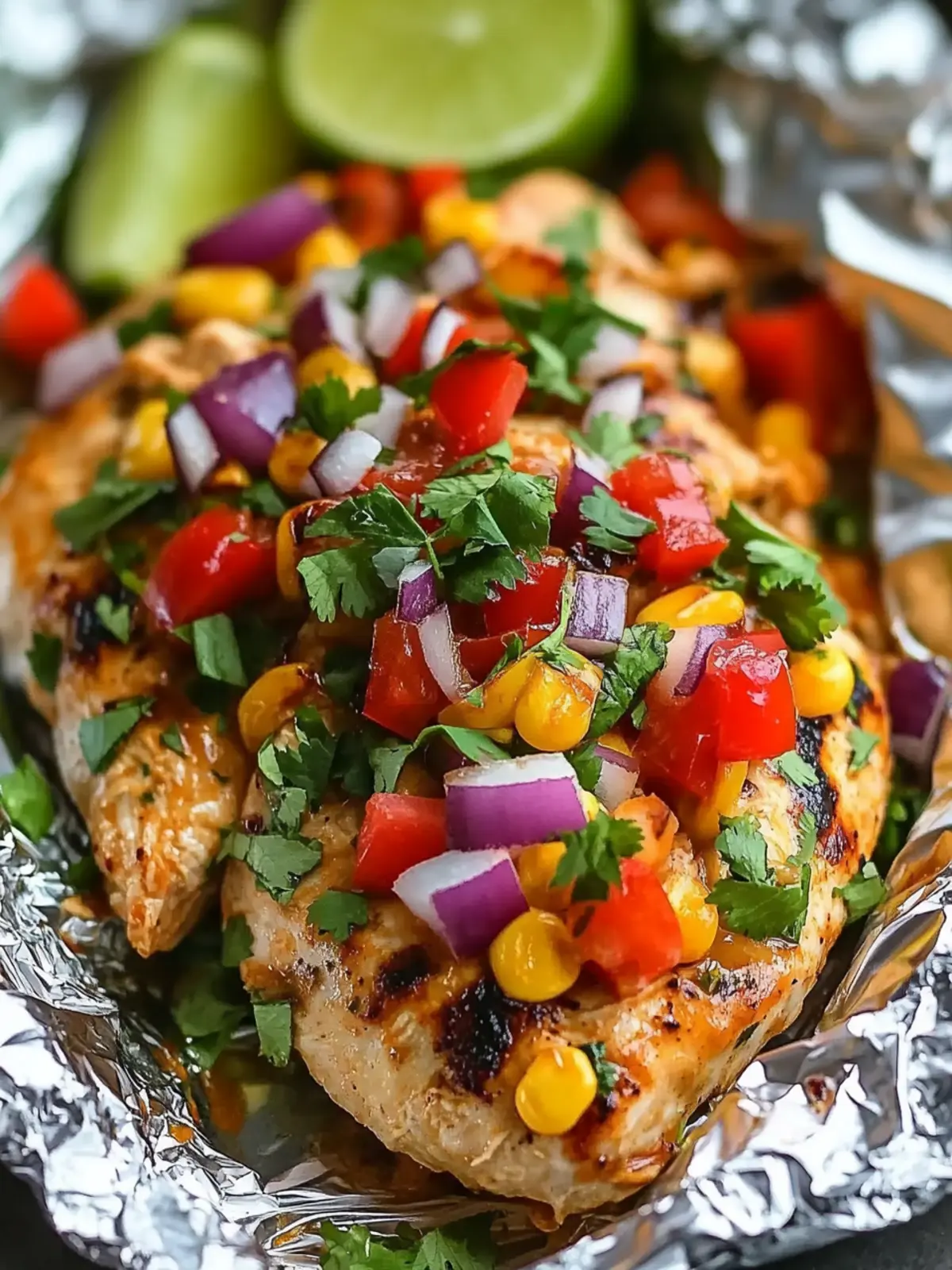 Santa Fe Chicken Foil Packets