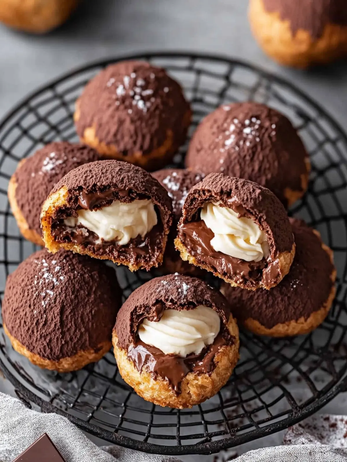 Irresistible Chocolate Cream Puffs with Decadent Filling