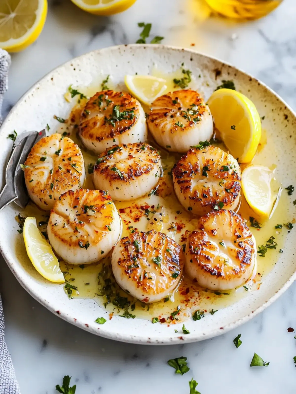 Lemon Butter Scallops: Quick Gourmet Delight in 10 Minutes 2 Lemon Butter Scallops