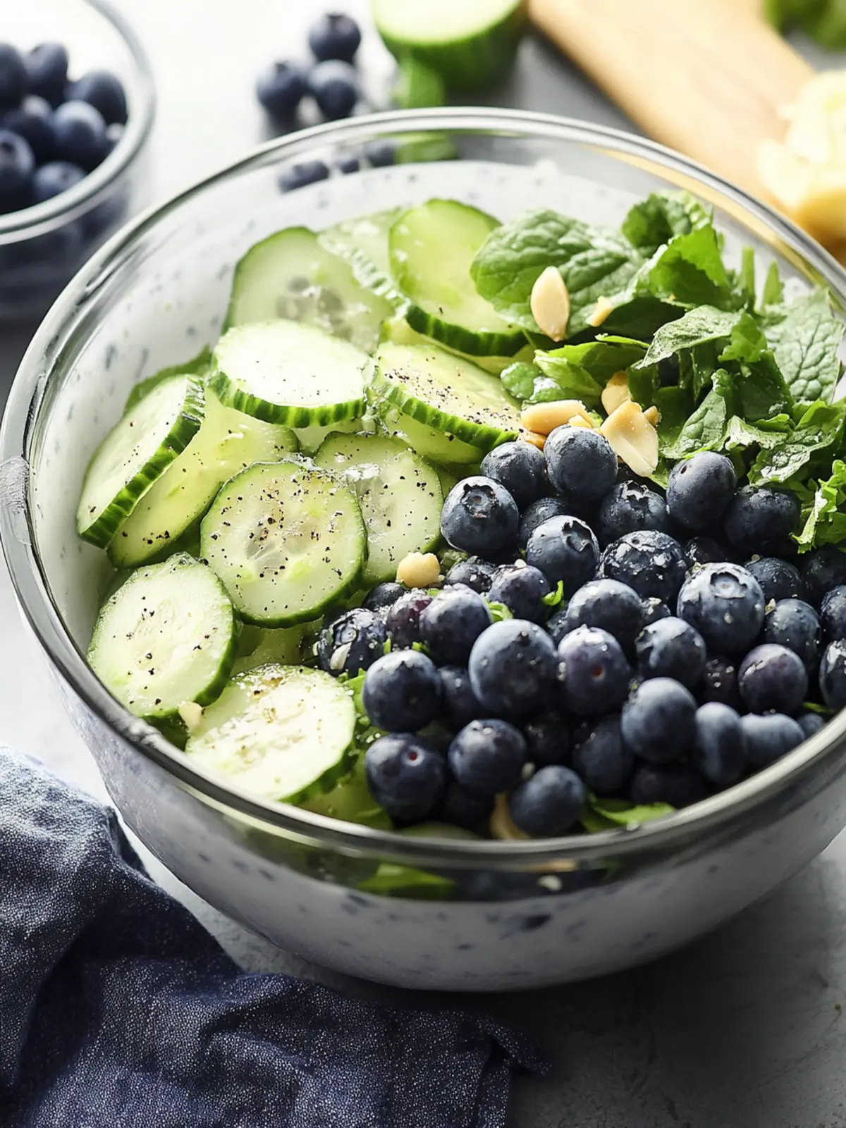 Crisp Cucumber Blueberry Salad for Summer Bliss 2 Cucumber Blueberry Salad