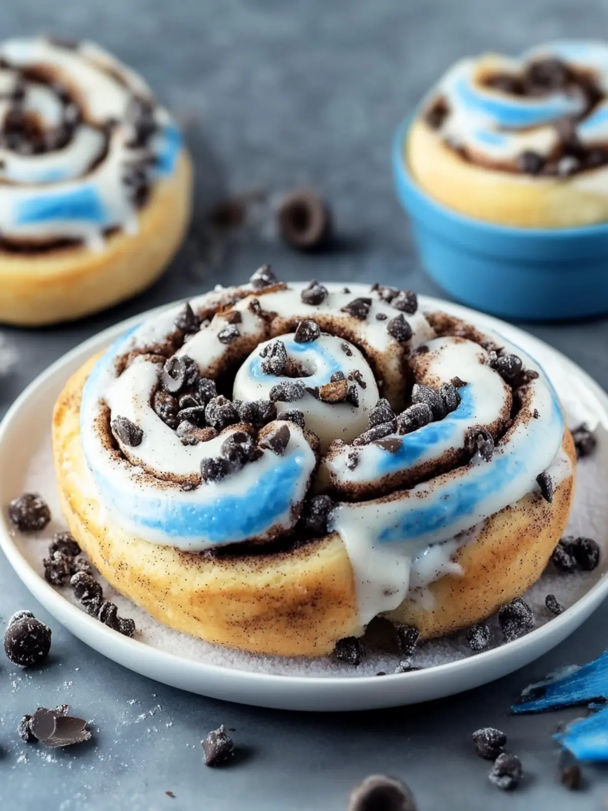 Cookie Monster Cinnamon Rolls: Colorful Treats That Wow! 3 Cookie Monster Cinnamon Rolls