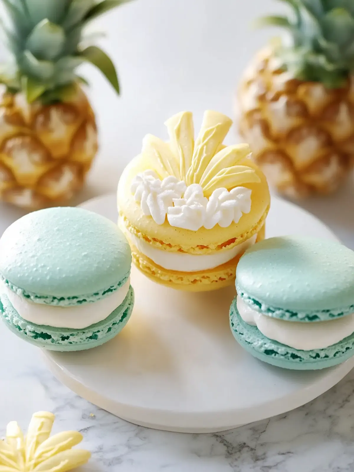Pina Colada Macarons