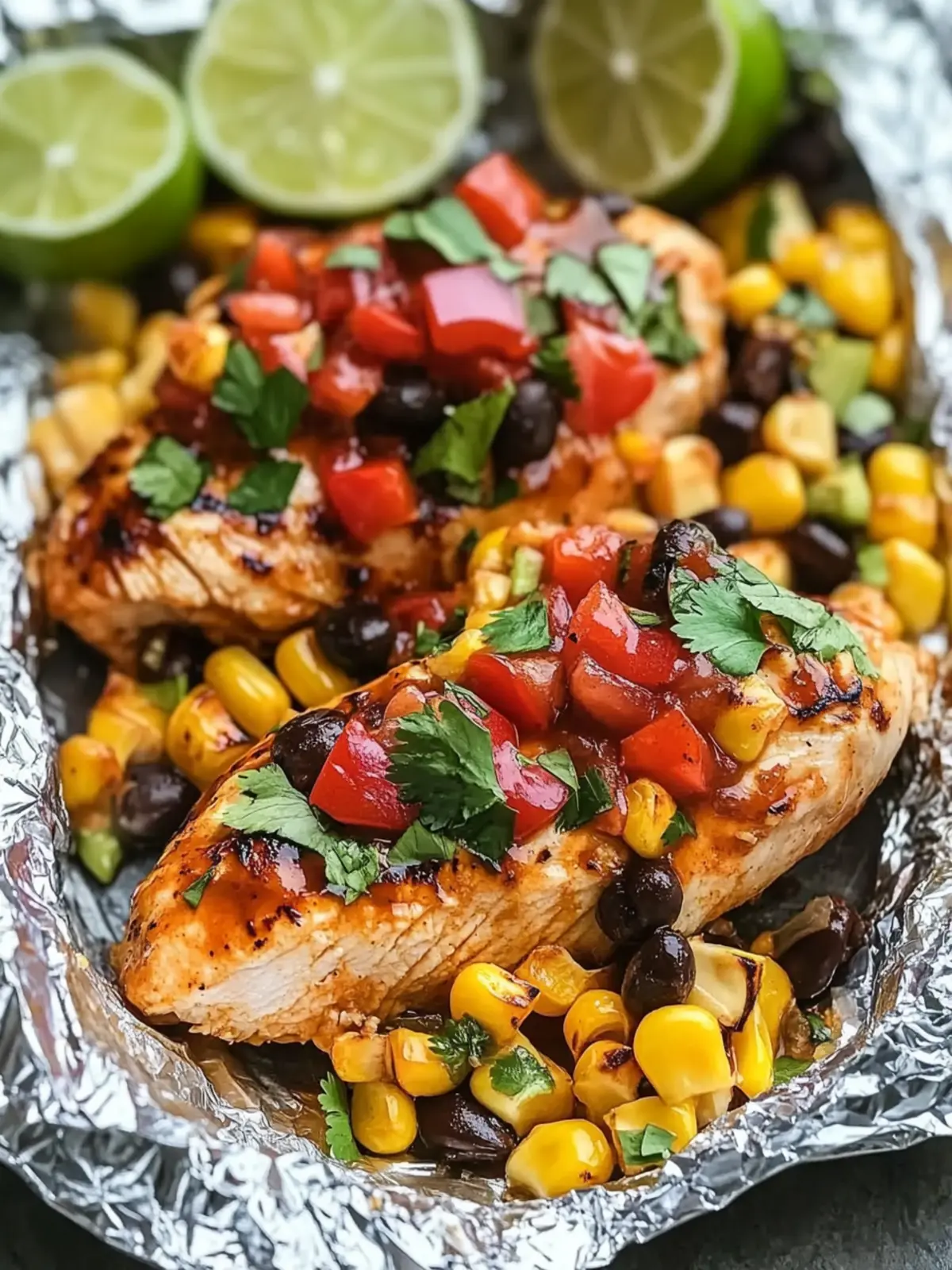 Santa Fe Chicken Foil Packets