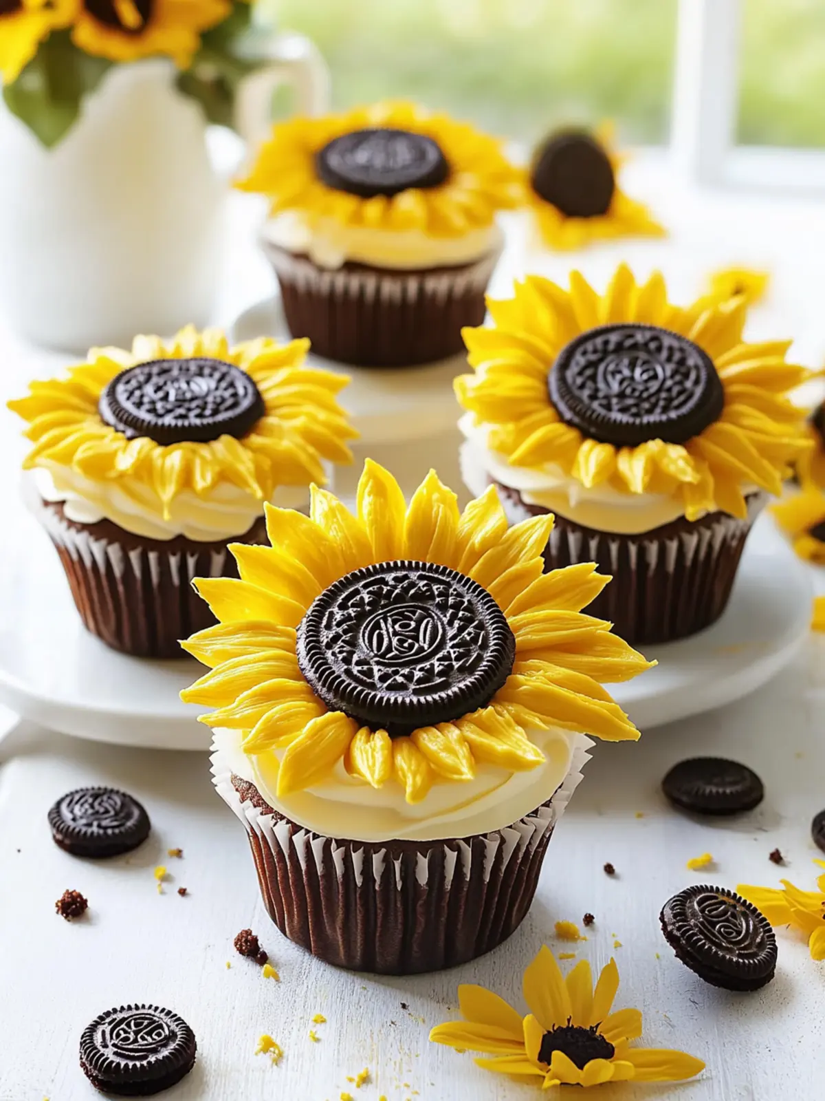 Oreo Sunflower Cupcakes: A Fun Twist on Classic Treats 3 Oreo Sunflower Cupcakes