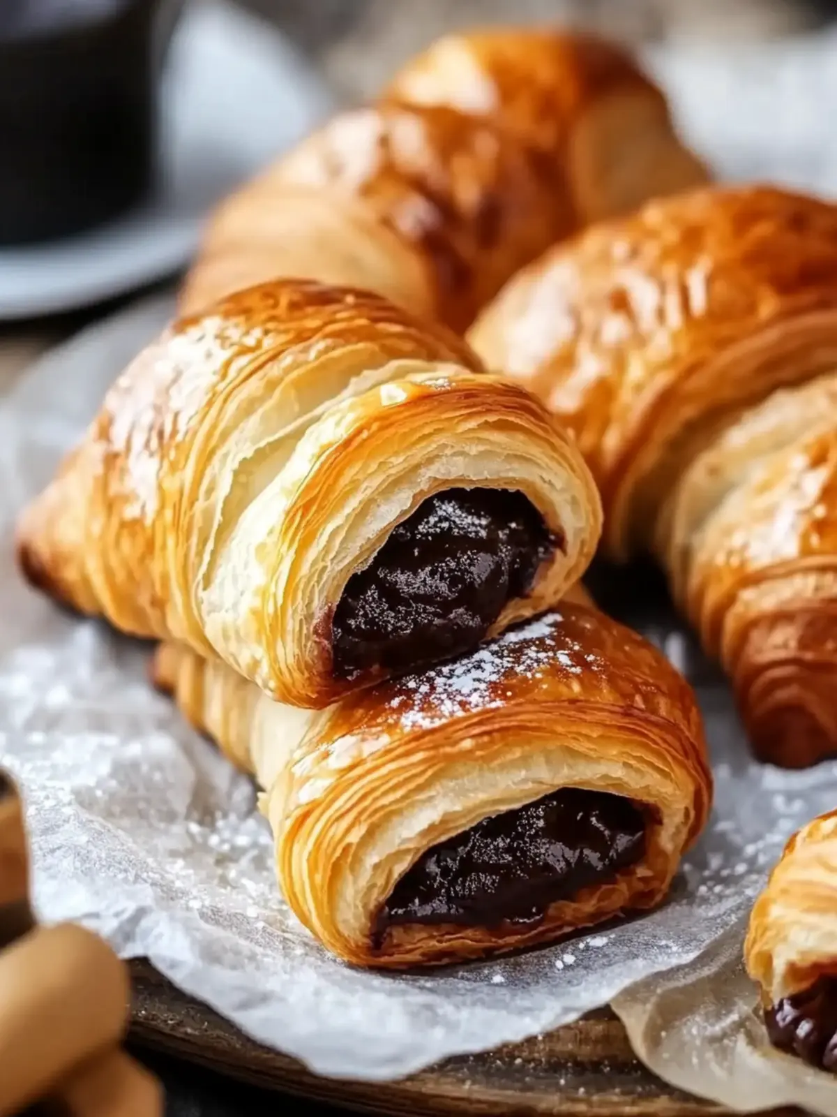 Decadent Puff Pastry Chocolate Croissants in Under 30 Minutes 2 Puff Pastry Chocolate Croissants
