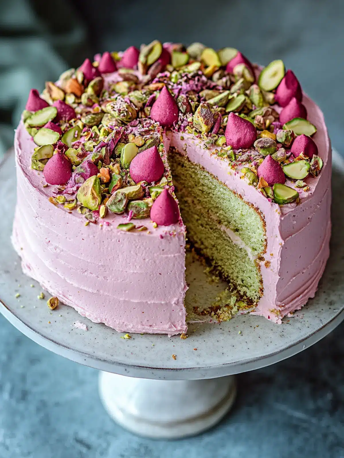 Aromatic Pistachio, Rose & Cardamom Cake for Sweet Moments 3 Pistachio, Rose & Cardamom Cake