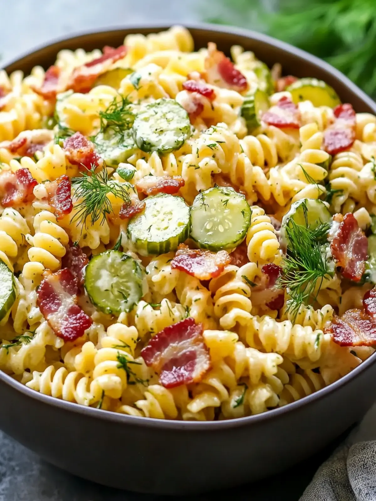 Dill Pickle Bacon Pasta Salad: A Fun Twist on Comfort Food 4 Dill Pickle Bacon Pasta Salad