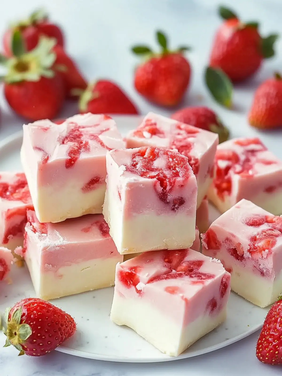 Strawberries and Cream Fudge