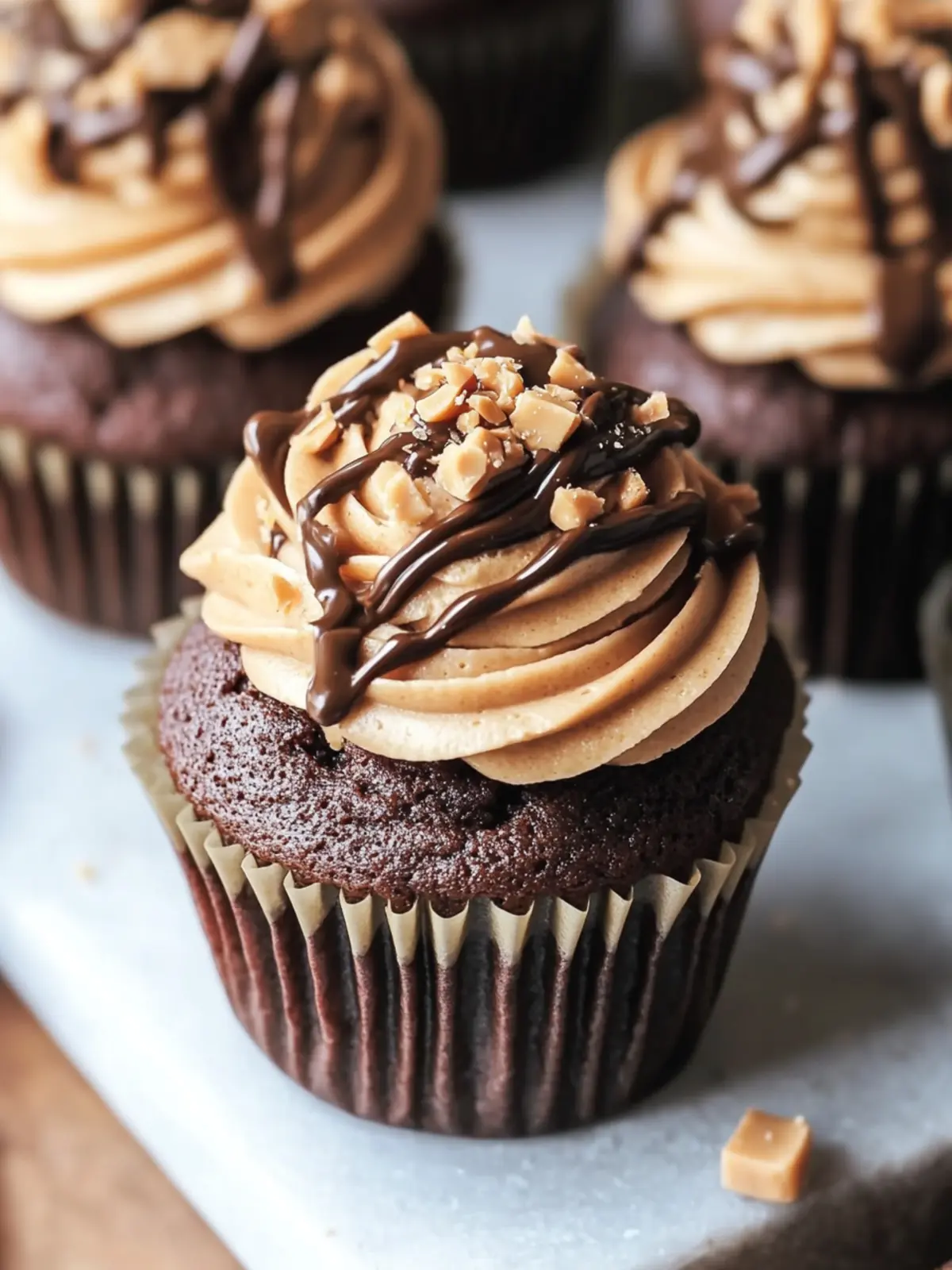 Decadent Chocolate Peanut Butter Cupcakes You Must Try! 3 Chocolate Peanut Butter Cupcakes