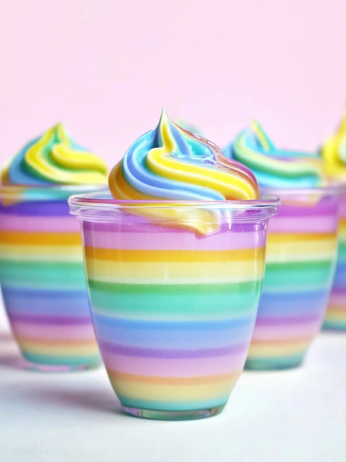 Delightful Pastel Rainbow Gelatin Cups for Spring Celebrations 2 Pastel Rainbow Gelatin Cups