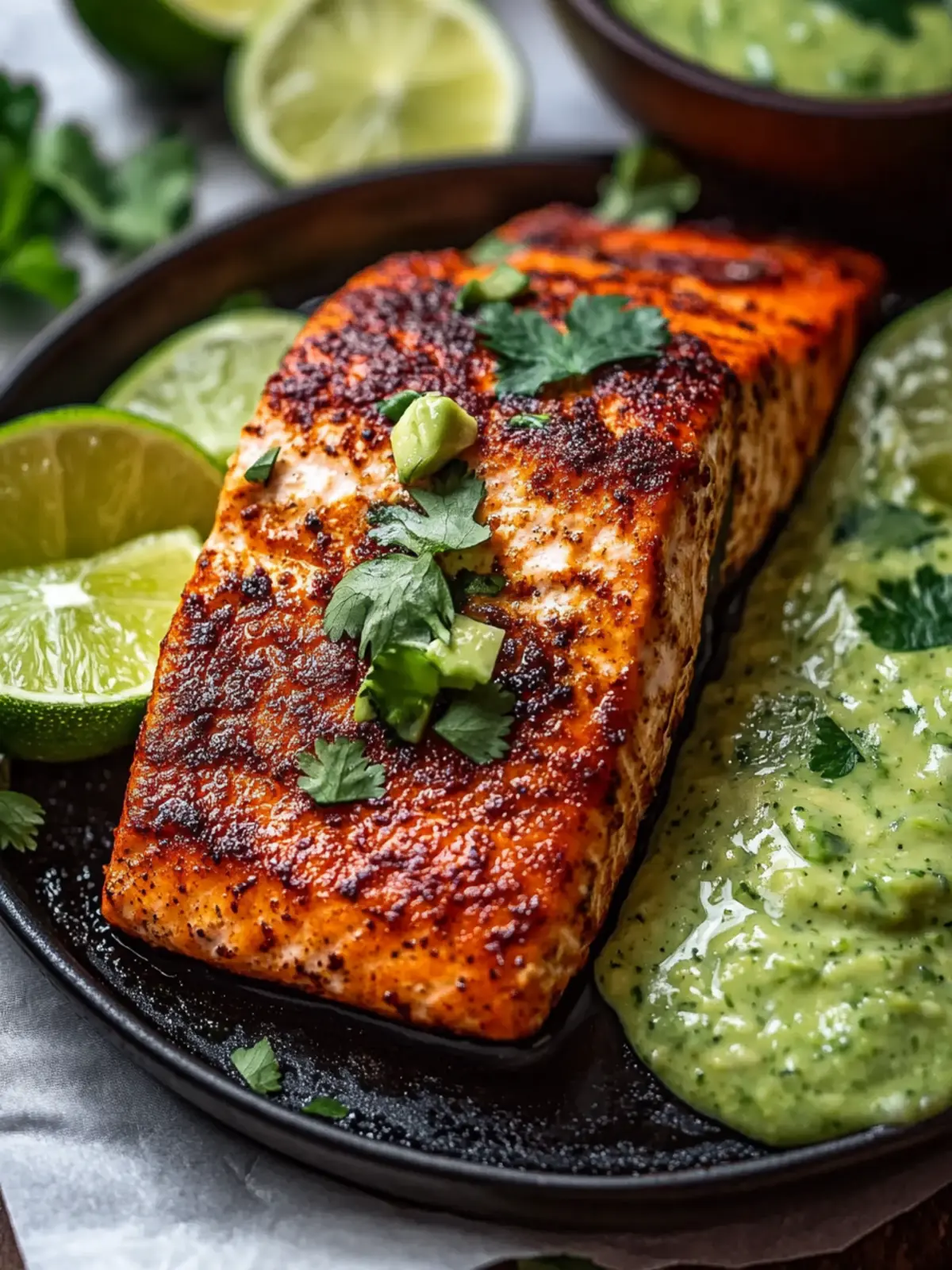 Baked Cajun Salmon and Avocado Lime Sauce for Busy Nights 5 Baked Cajun Salmon And Avocado Lime Sauce